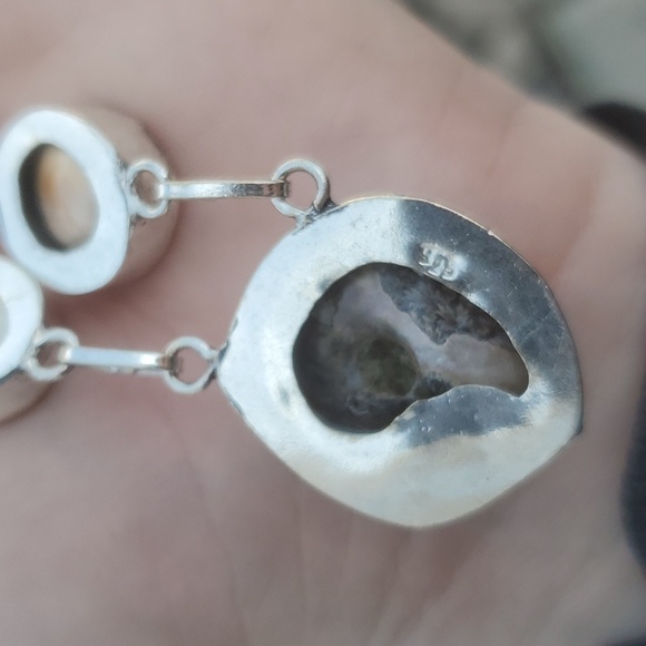 New Ammonite Fossil, Shiva Eye and Emerald 925 Silver Necklace. - Picture 4 of 11